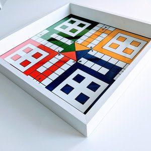 Ludo Board 16x16 inch with GLASS TOP